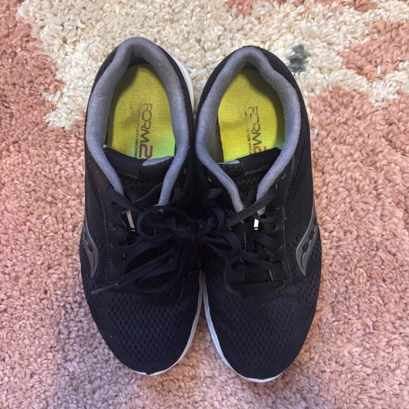 Saucony Shoes Womens 9 Grid Ideal Running Sneakers Black Mesh Logo S15269-20 - Picture 2 of 8